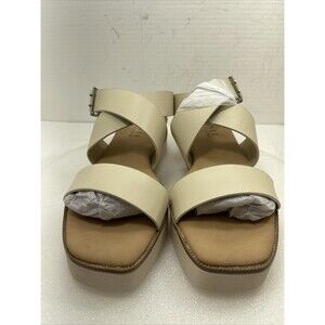 Journee Collection Havalee Platform Sandals, Ivory, Women Size 7 Item#253